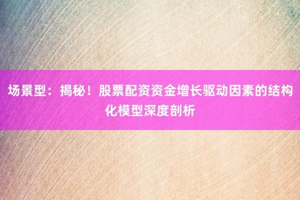 场景型：揭秘！股票配资资金增长驱动因素的结构化模型深度剖析